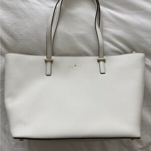 Kate Spade White Leather Tote Bag